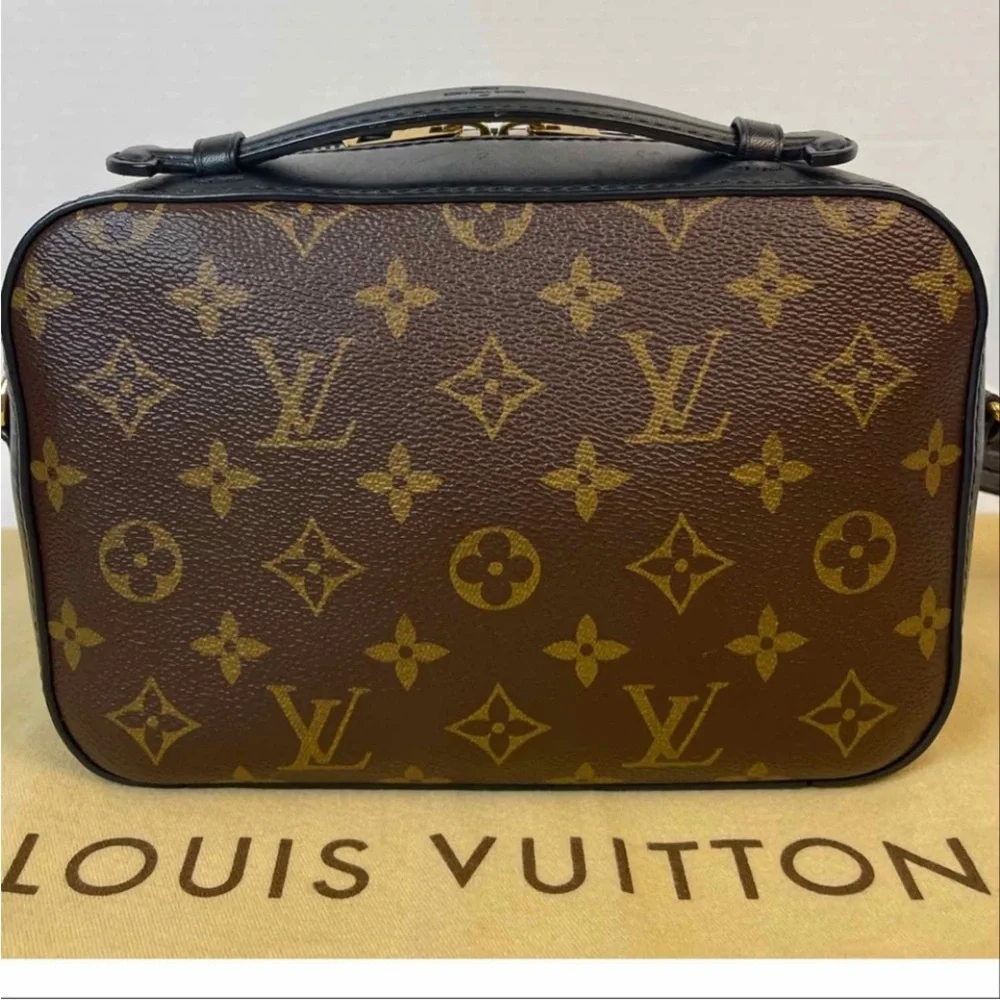 Authentic Louis Vuitton Saintonge Noir Monogram Crossbody Bag